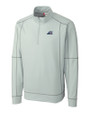 West Michigan Whitecaps Clique Helsa Performance Mens Half Zip Pullover Sweatshirt Light Grey Mannequin
