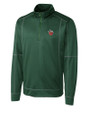 Fort Wayne TinCaps Clique Helsa Performance Mens Half Zip Pullover Sweatshirt Bottle Green Mannequin