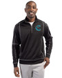 Charlotte Knights Clique Helsa Performance Mens Half Zip Pullover Sweatshirt Black Front