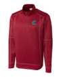 Charlotte Knights Clique Helsa Performance Mens Half Zip Pullover Sweatshirt Darkest Red Mannequin