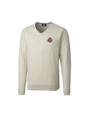 Ohio State Buckeyes - Cutter & Buck Lakemont Tri-Blend Mens V-Neck Pullover Sweater Oatmeal Heather Mannequin