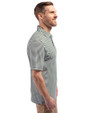 North Texas Mean Green Cutter & Buck Virtue Eco Pique Stripe Recycled Mens Polo Hunter Green Side