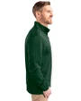 North Texas Mean Green Cutter & Buck Traverse Stretch Eco Quarter Zip Mens Pullover Hunter Green Side