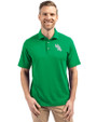 North Texas Mean Green Cutter & Buck Virtue Eco Pique Recycled Mens Polo Kelly Green Front