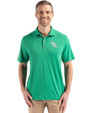 North Texas Mean Green Cutter & Buck Forge Recycled Four-Way Stretch Mens Polo Kelly Green Front