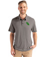 North Texas Mean Green Cutter & Buck Coastline Epic Comfort Recycled Mens Polo Elemental Grey Front