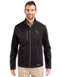 North Texas Mean Green Cutter & Buck Evoke Softshell Recycled Full Zip Mens Jacket Black Front