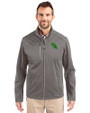 North Texas Mean Green Cutter & Buck Evoke Softshell Recycled Full Zip Mens Jacket Elemental Grey Front
