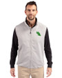 North Texas Mean Green Cutter & Buck Charter Eco Recycled Mens Full-Zip Vest Polished Medium Gray Front