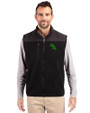 North Texas Mean Green Cutter & Buck Cascade Eco Fleece Mens Vest Black Front