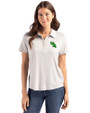 North Texas Mean Green Cutter & Buck Coastline Epic Comfort Recycled Womens Polo CONCRETE Front