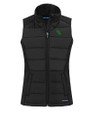 North Texas Mean Green Cutter & Buck Evoke Hybrid Softshell Recycled Womens Full Zip Vest BL_MANN_HG 
