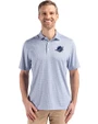 Miami Dolphins Americana Cutter & Buck Pike Recycled Diamond Dot Print Mens Big & Tall Polo Navy Blue Front