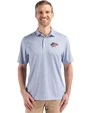 Kansas City Chiefs Americana Cutter & Buck Pike Eco Diamond Dot Print Recycled Mens Big & Tall Polo Navy Blue Front