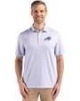 Buffalo Bills Mono Cutter & Buck Pike Eco Diamond Dot Print Recycled Mens Polo Hyacinth Front