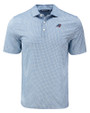 Carolina Panthers Americana Cutter & Buck Pike Eco Diamond Dot Print Recycled Mens Polo Navy Blue Mannequin