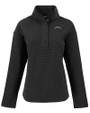 Los Angeles Chargers Mono Cutter & Buck Hunts Point Eco Textured Fleece Recycled Womens Snap Pullover Black Mannequin