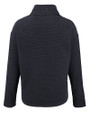 Chicago Bears Mono Cutter & Buck Hunts Point Eco Textured Fleece Recycled Womens Snap Pullover Black Mannequin Back