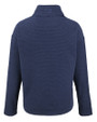 Chicago Bears Mono Cutter & Buck Hunts Point Eco Textured Fleece Recycled Womens Snap Pullover Navy Blue Mannequin Back
