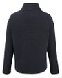 Chicago Bears Monochromatic Cutter & Buck Hunts Point Recycled Fleece Womens Hybrid Snap Placket Pullover Black Mannequin Back
