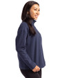 Washington Commanders Americana Cutter & Buck Hunts Point Eco Textured Fleece Recycled Womens Snap Pullover Navy Blue Side