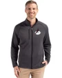 Arizona Cardinals Historic Cutter & Buck Peshastin Fleece Recycled Mens Full Zip Jacket Black Heather Front