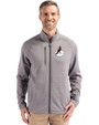 Arizona Cardinals Historic Cutter & Buck Peshastin Fleece Recycled Mens Full Zip Jacket Elemental Grey Heather Front