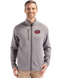 San Francisco 49ers Historic Cutter & Buck Peshastin Fleece Recycled Mens Full Zip Jacket Elemental Grey Heather Front