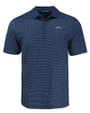 Los Angeles Chargers Cutter & Buck Pike Eco Shadow Check Print Recycled Mens Big & Tall Polo Navy Blue Mannequin