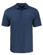 Carolina Panthers Americana Cutter & Buck Pike Eco Shadow Check Print Recycled Mens Big & Tall Polo Navy Blue Mannequin