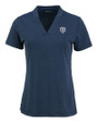 Chicago Bears Mono Cutter & Buck Forge Eco Heathered Stretch Womens Blade Top Dark Navy Blue Heather Mannequin