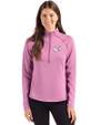 Kansas City Chiefs Mono Cutter & Buck Peshastin Fleece Recycled Womens Half Zip Pullover Gelato Heather Front
