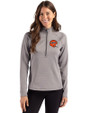 Cincinnati Bengals Historic Cutter & Buck Peshastin Fleece Recycled Womens Half Zip Pullover Elemental Grey Heather Front