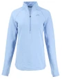 Los Angeles Chargers Mono Cutter & Buck Peshastin Fleece Recycled Womens Half Zip Pullover Atlas Heather Mannequin