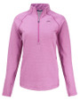 Los Angeles Chargers Mono Cutter & Buck Peshastin Fleece Recycled Womens Half Zip Pullover Gelato Heather Mannequin