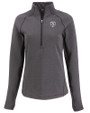 Chicago Bears Mono Cutter & Buck Peshastin Fleece Recycled Womens Half Zip Pullover Black Heather Mannequin