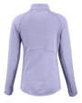 Chicago Bears Mono Cutter & Buck Peshastin Fleece Recycled Womens Half Zip Pullover Hyacinth Heather Mannequin Back
