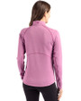 Carolina Panthers Mono Cutter & Buck Peshastin Fleece Recycled Womens Half Zip Pullover Gelato Heather Back