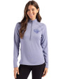 Jacksonville Jaguars Mono Cutter & Buck Peshastin Fleece Recycled Womens Half Zip Pullover Hyacinth Heather Front
