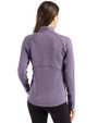 Minnesota Vikings NFL Helmet Cutter & Buck Peshastin Fleece Recycled Womens Half Zip Pullover College Purple Heather Back