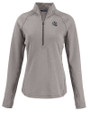 New England Patriots NFL Helmet Cutter & Buck Peshastin Fleece Recycled Womens Half Zip Pullover Elemental Grey Heather Mannequin