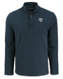Chicago Bears Mono Cutter & Buck Hunts Point Eco Textured Fleece Recycled Mens Snap Pullover Black Mannequin