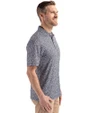  Las Vegas Raiders Mono Cutter & Buck Pike Eco Flora Print Recycled Mens Big & Tall Polo Black Side