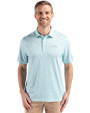 New Orleans Saints Mono Cutter & Buck Pike Eco Flora Print Recycled Mens Polo Fresh Mint Front