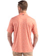 Cleveland Browns Historic Cutter & Buck Pike Eco Flora Print Recycled Mens Polo College Orange Back
