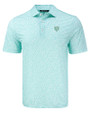 Chicago Bears Mono Cutter & Buck Pike Eco Flora Print Recycled Mens Polo Fresh Mint Mannequin