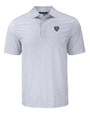 Chicago Bears Mono Cutter & Buck Pike Eco Flora Print Recycled Mens Polo Polished Medium Gray Mannequin