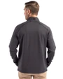  Las Vegas Raiders Mono Cutter & Buck Peshastin Fleece Recycled Mens Half Zip Pullover Black Heather Back