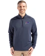 Buffalo Bills Cutter & Buck Peshastin Fleece Recycled Mens Half Zip Pullover Navy Blue Heather Front