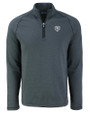 Chicago Bears Mono Cutter & Buck Peshastin Fleece Recycled Mens Half Zip Pullover Black Heather Mannequin